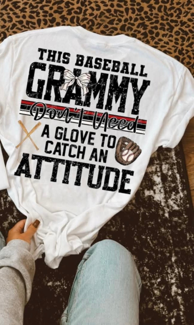 This baseball Grammy dont need a glove to catch an attitude BOW (virgo) 92742 DTF transfer