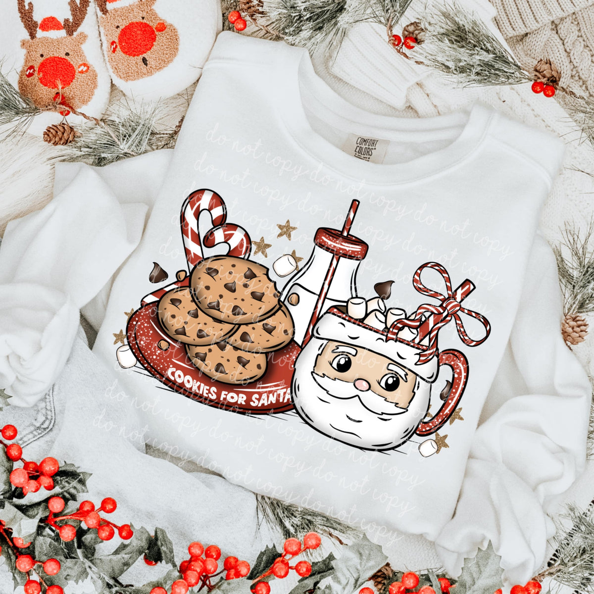 Cookies for Santa lighter skin tone (MMD) DTF Transfer