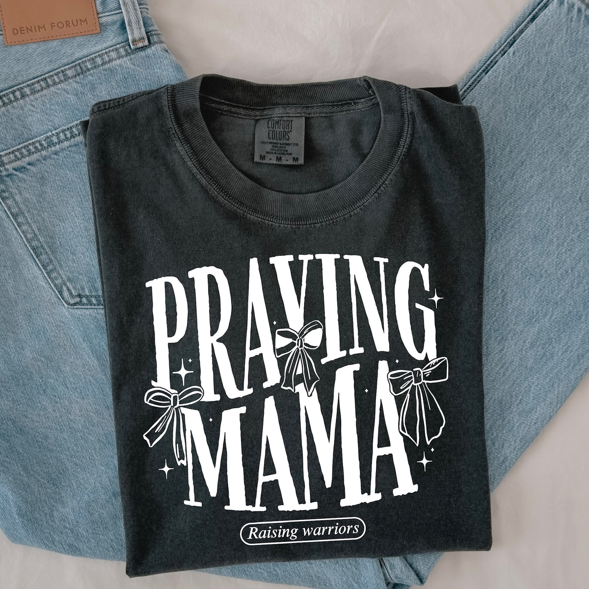 Praying mama bows (white) DTF Transfer