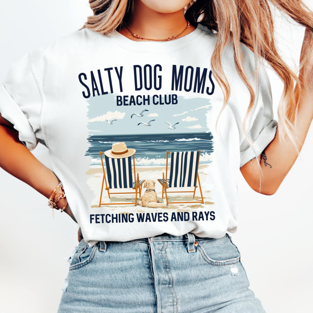 Salty dog moms beach club (CMD) 99603 DTF transfer