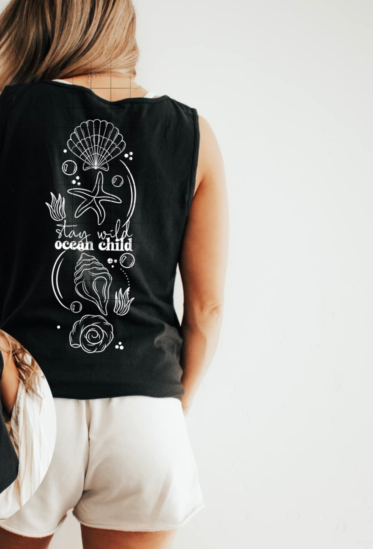 Stay wild ocean child WHITE BACK (CSC) 94109 DTF transfer
