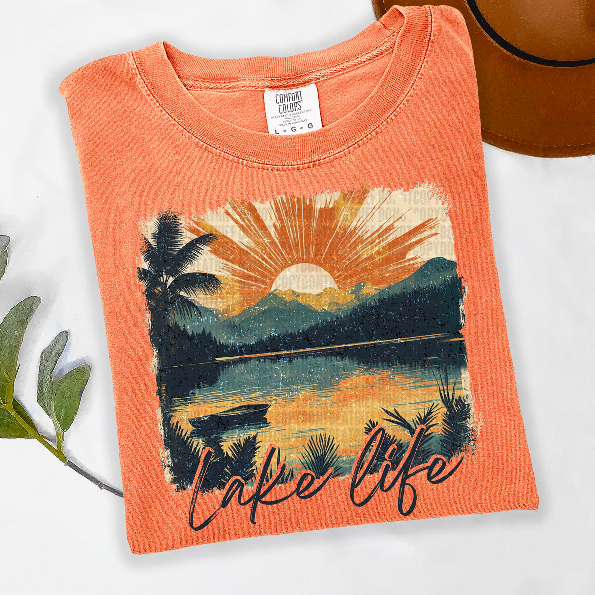 Lake life black font 100122 DTF transfer