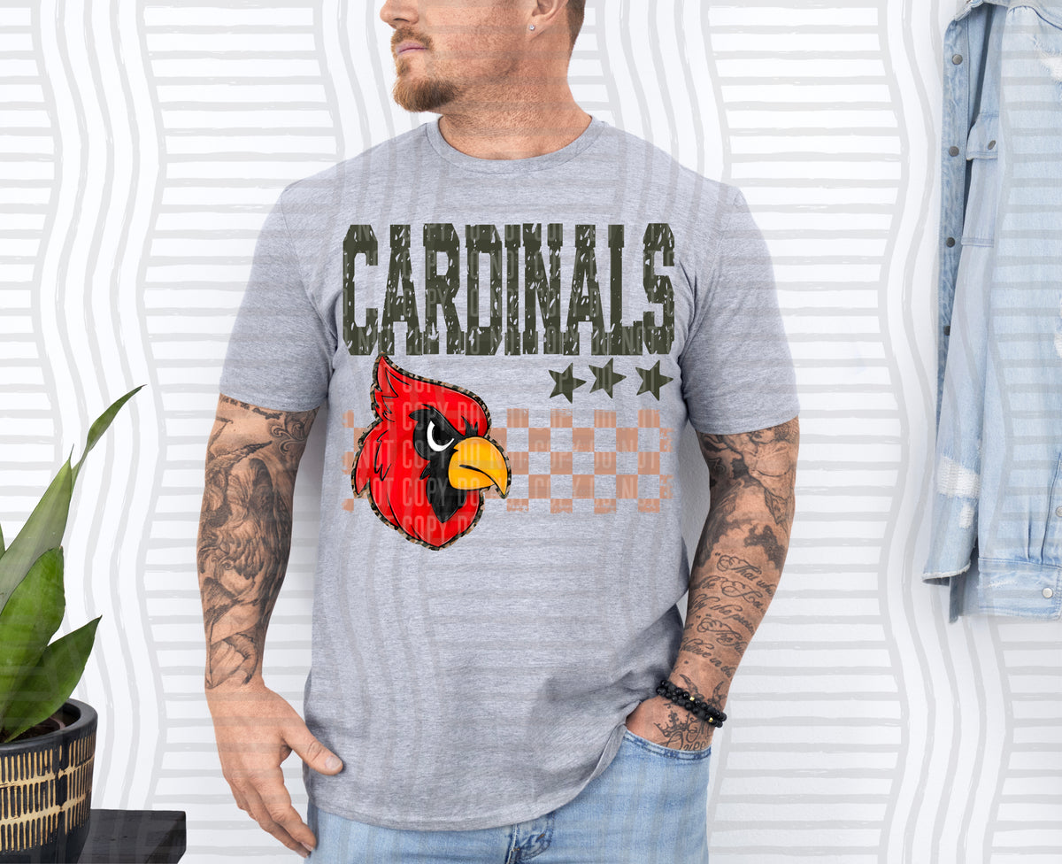 Cardinals Tan Checker (Caplinger) DTF Transfers
