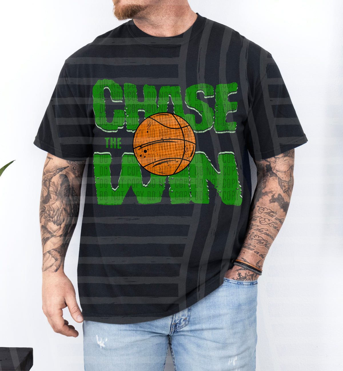Chase the win basketball GREEN (Caplinger) DTF Transfer