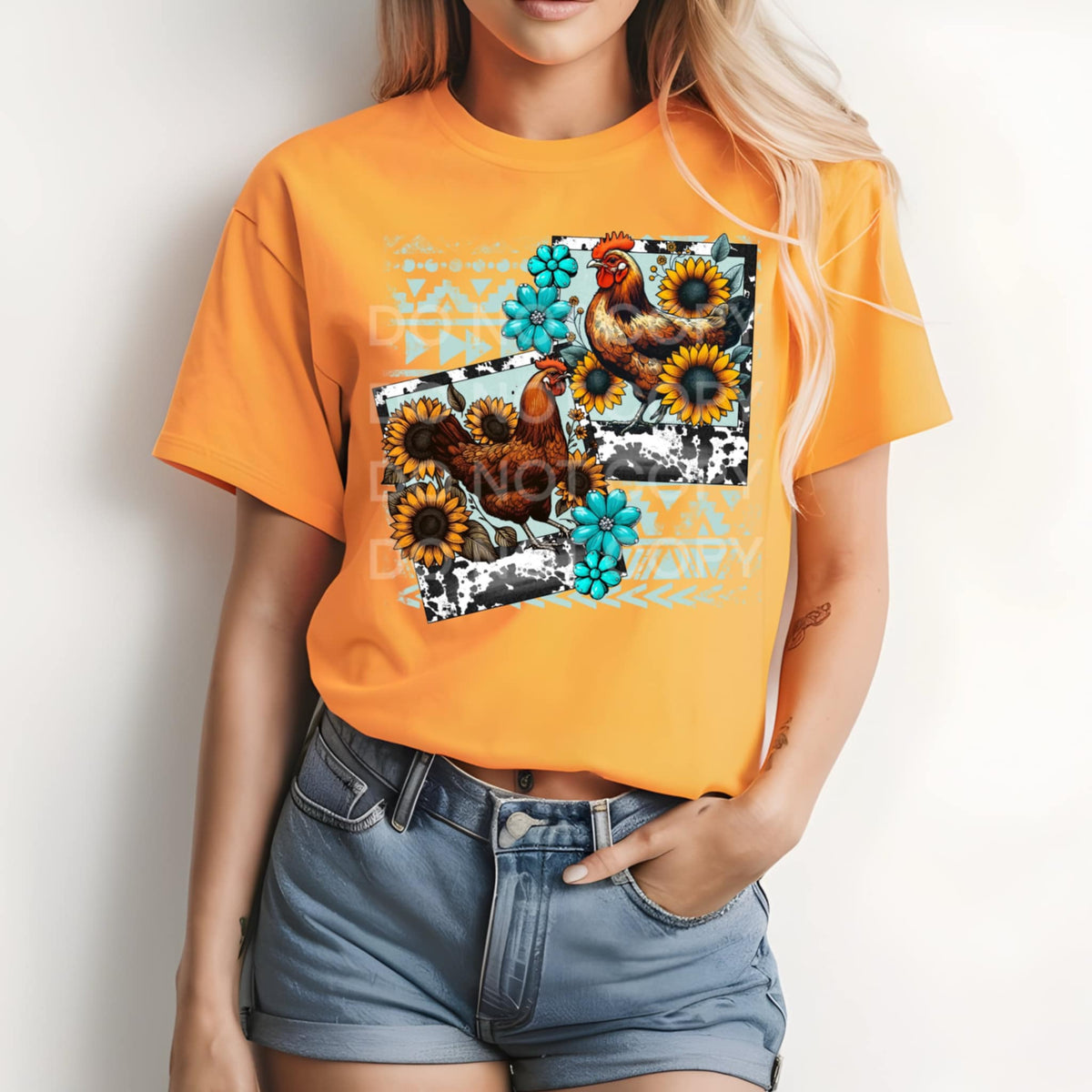 Western chicken Polaroids (SCG) 90000 DTF transfer