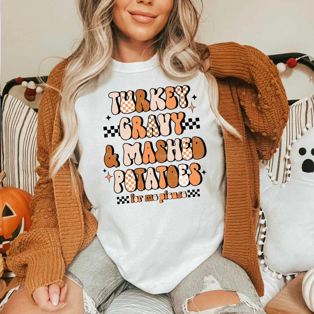 Turkey gravy & mashed potatoes (CSC) 55575  DTF transfer