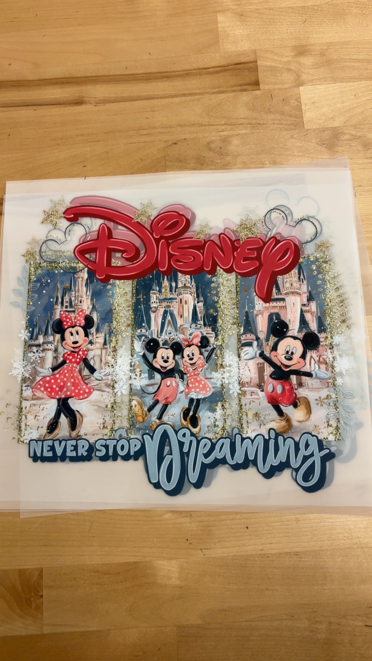Never stop dreaming adult size overprints