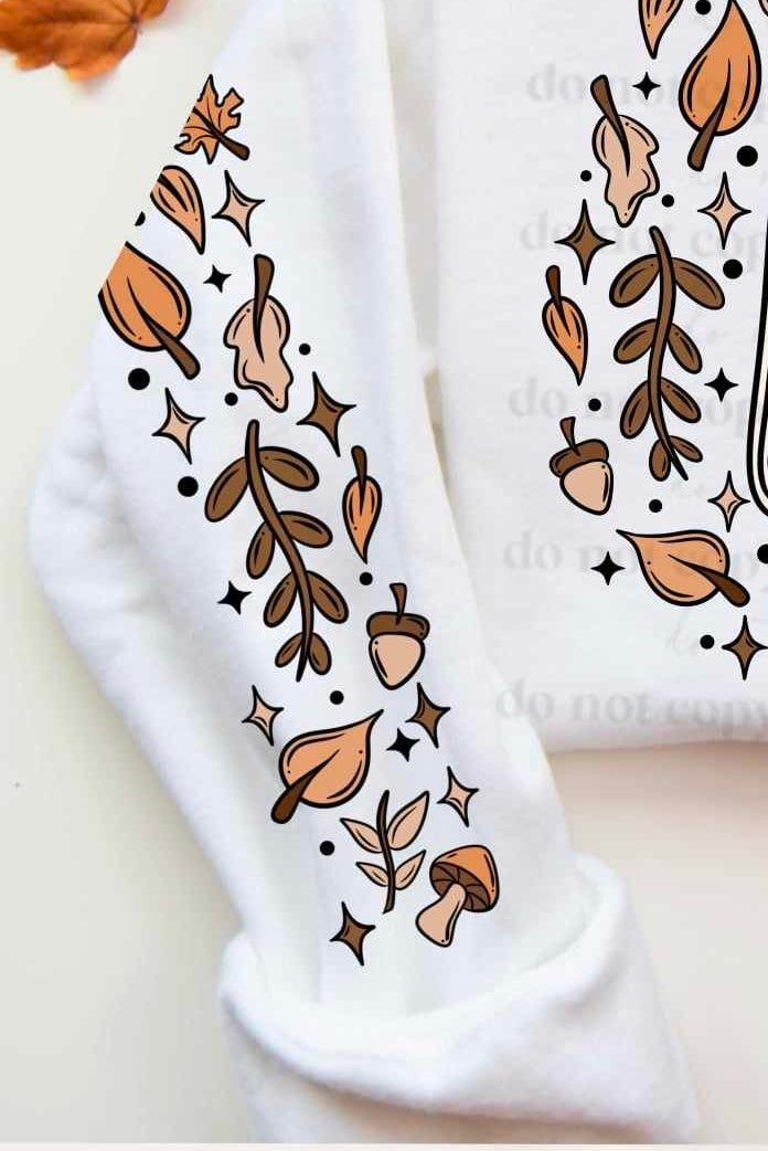 fall leaves sleeve (CSC) 55175 DTF transfer