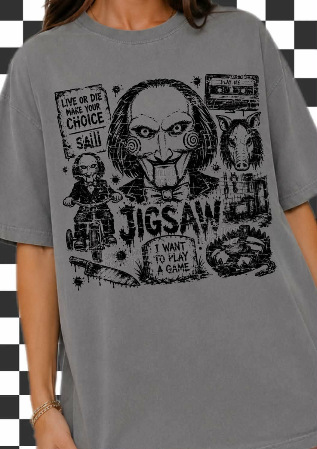 Jigsaw BLACK (STD) DTF Transfer