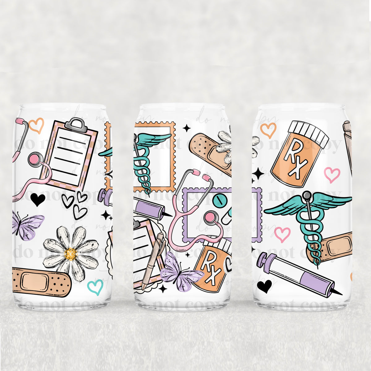 Nurse stamps (CSC) UV DTF WRAP