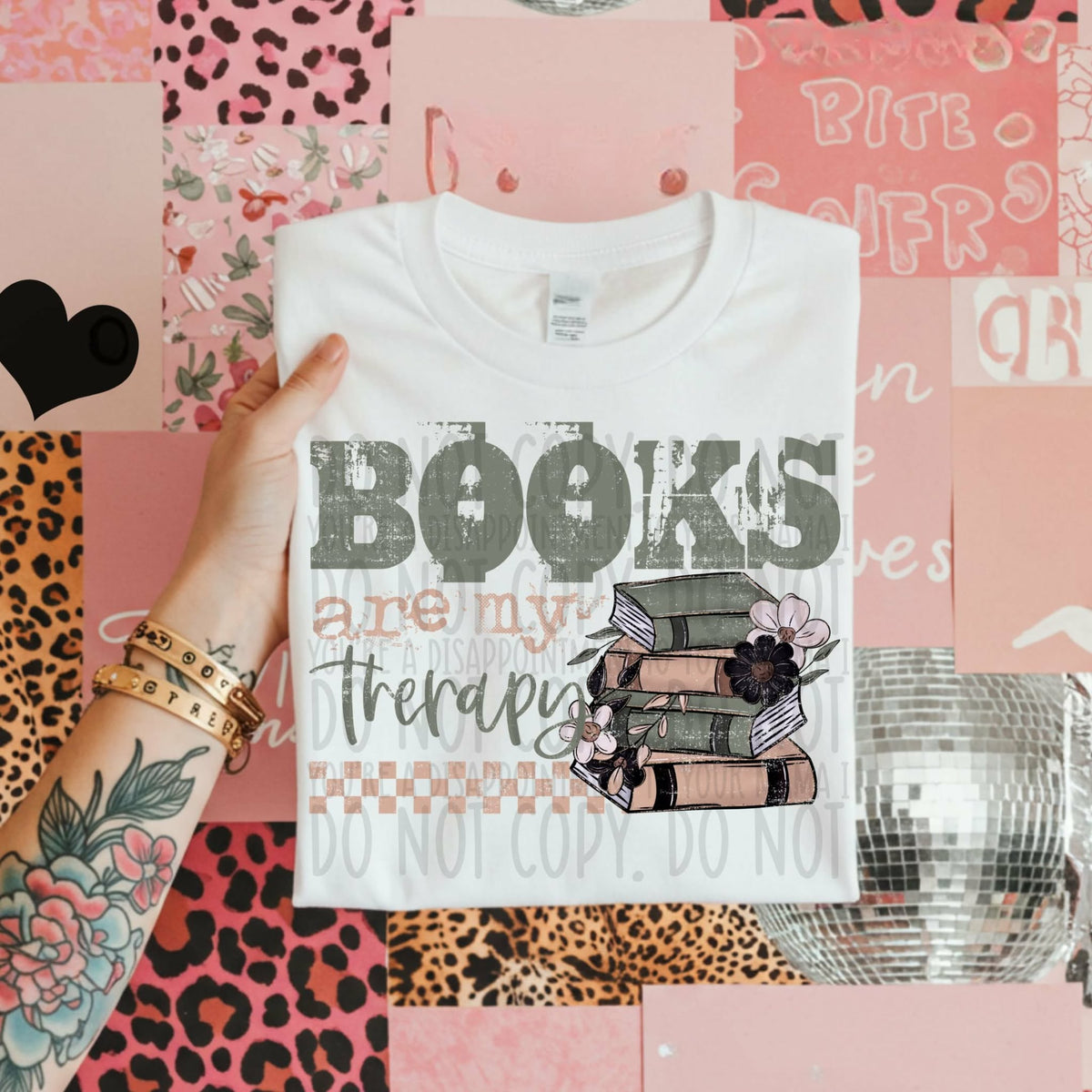 Books are my therapy (SWD) DTF Transfer