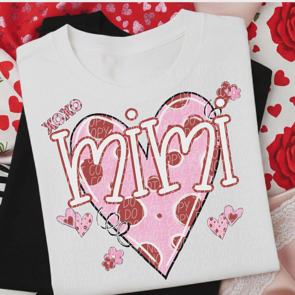 Mimi polkadot heart (city) DTF transfer