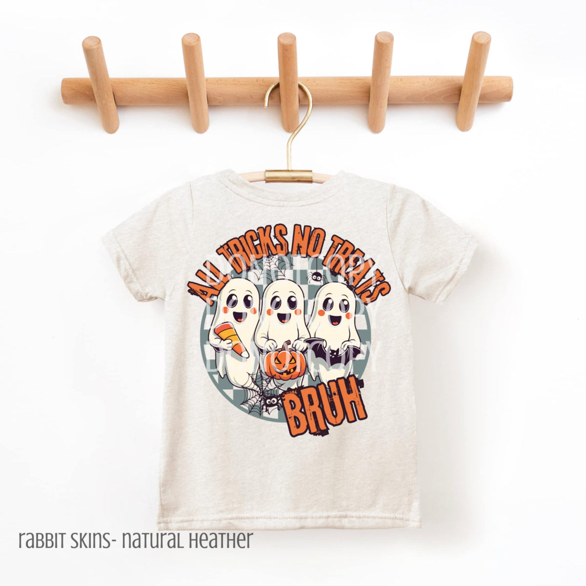 All tricks no treats bruh with three ghosts CSG DTF transfer