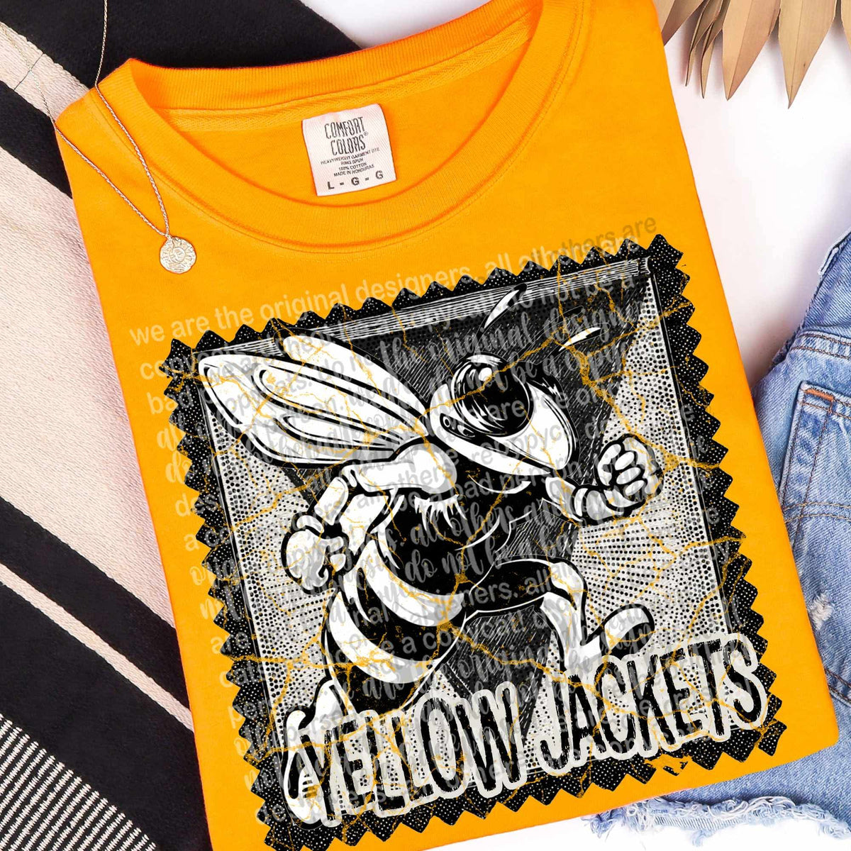 Yellow Jackets vintage stamp (TTD) DTF transfer