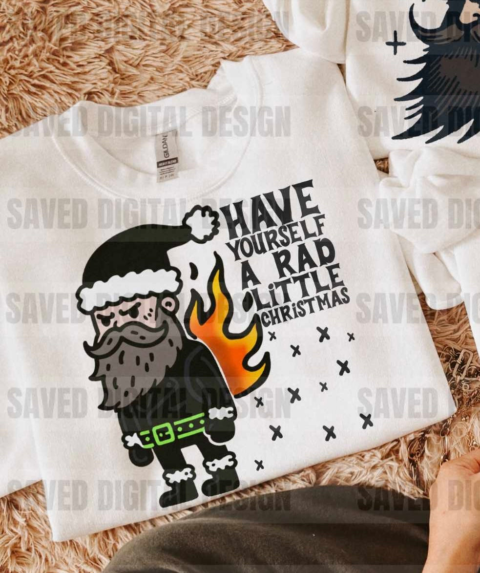 Have yourself a rad little Christmas 64401 DTF transfer