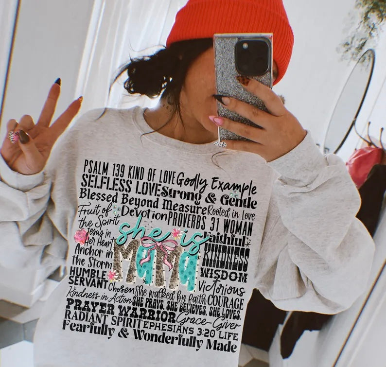 She is mama bible quotes 98596 DTF transfer