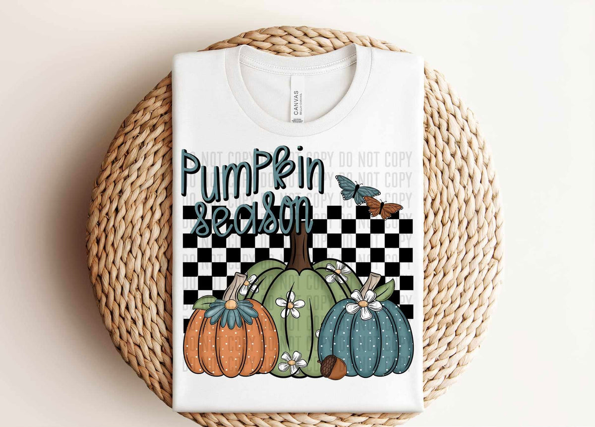 Pumpkin season orange green blue pumpkins (Caplinger) 55731 DTF transfer
