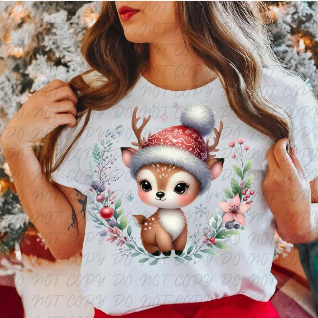 Baby deer circle (vintage) 67323 DTF transfer