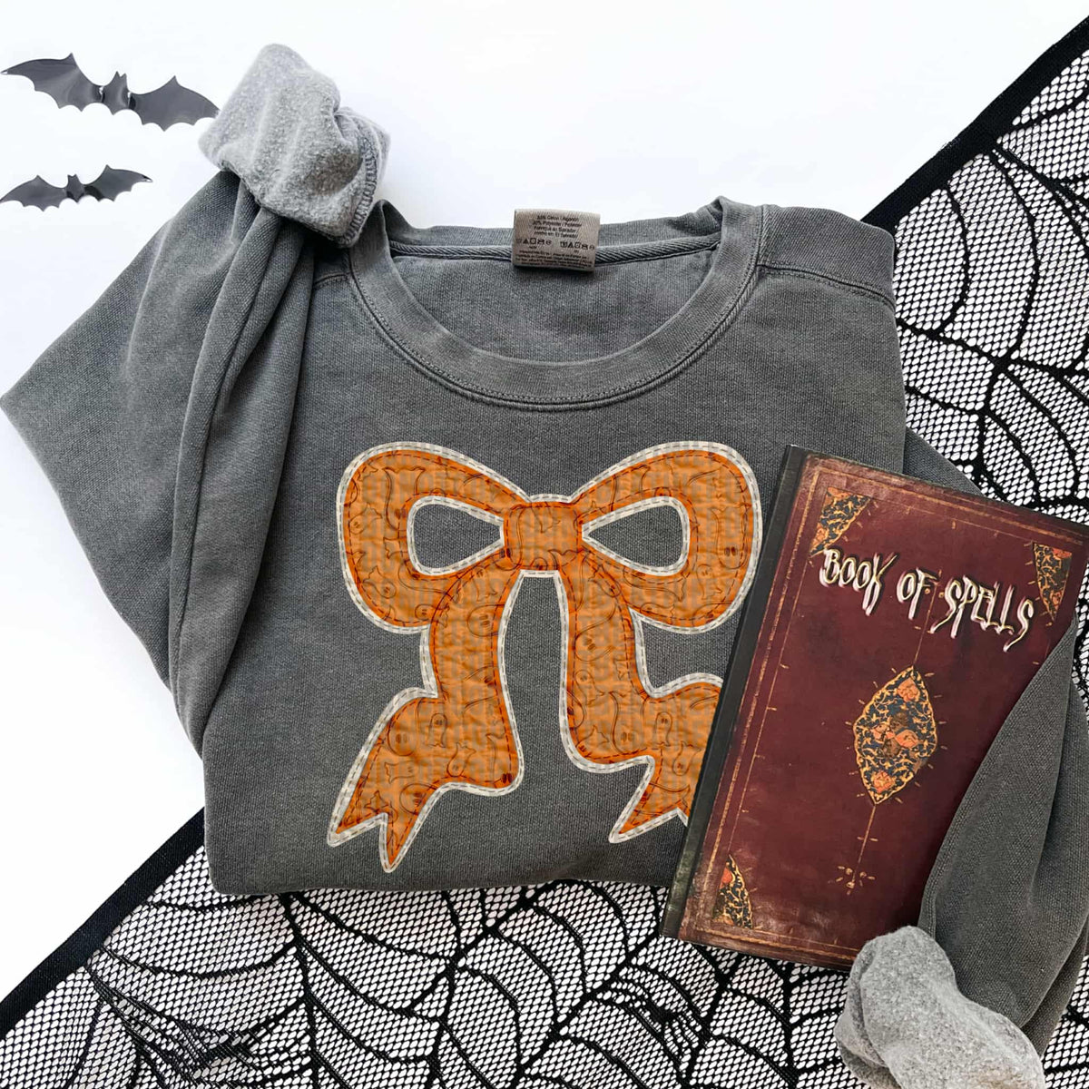 Orange ghost bow (SDD) DTF transfer