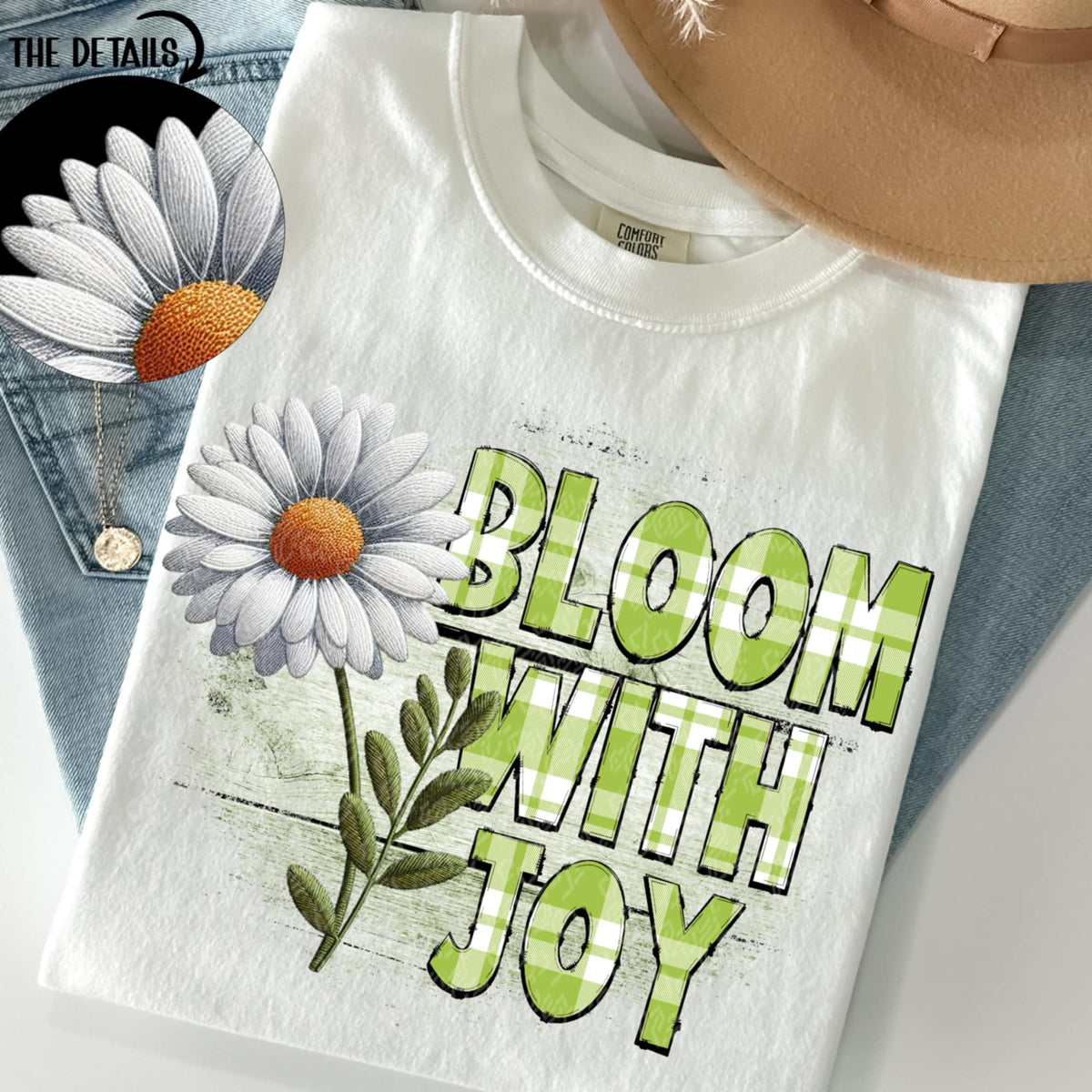 Bloom with joy flower (TTD) 91543 DTF transfer