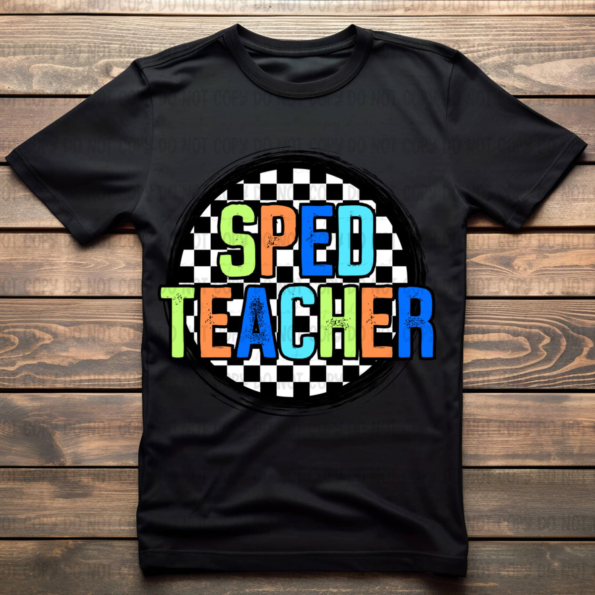 Sped teacher retro circle BOY 106595 DTF transfer