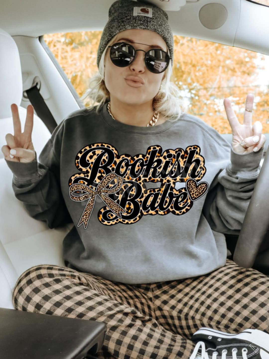 Bookish babe leopard outline (LYTTLE) 92427 DTF transfer