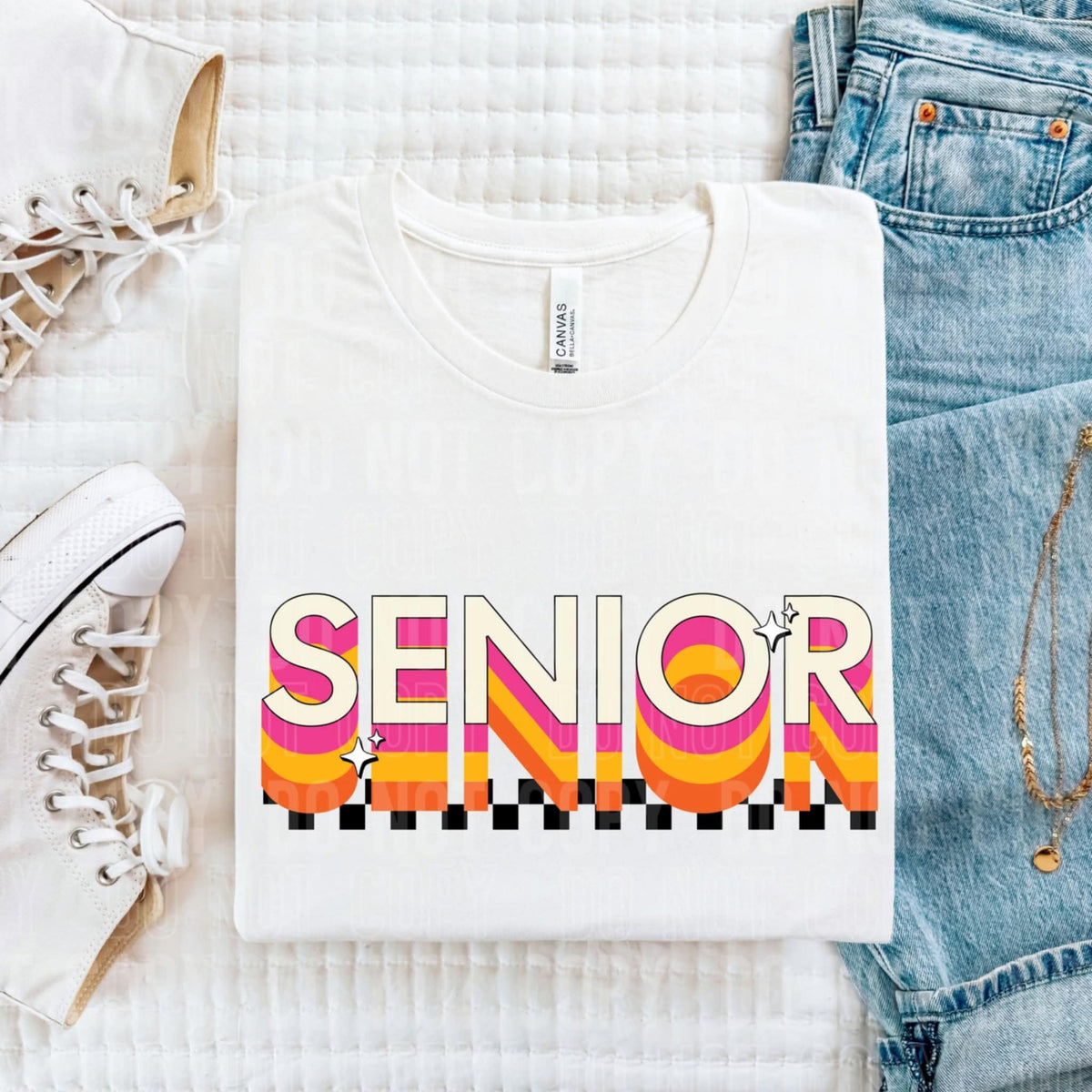 Senior Stacked pink and orange SBB DTF transfer