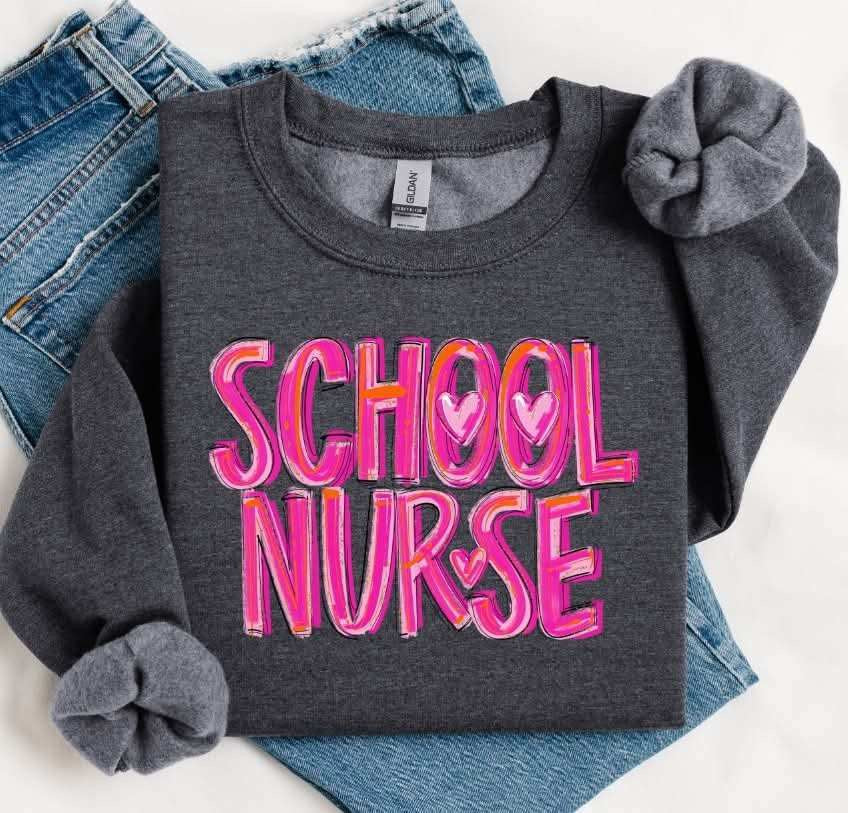 School nurse pink brushstroke (S&G) 79666 DTF transfer