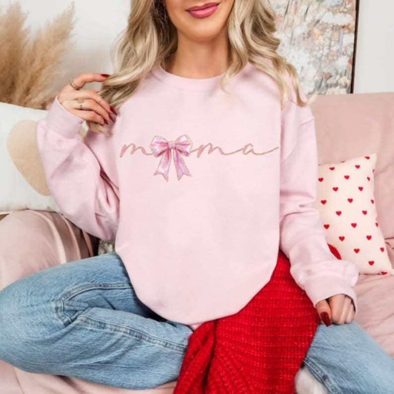 Mama pink bow 87769 DTF transfer