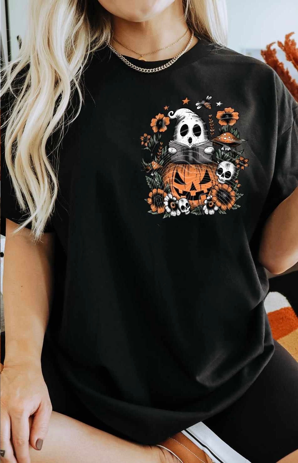 ghost reading in pumpkin (GRAVITEE) 53714 DTF transfer