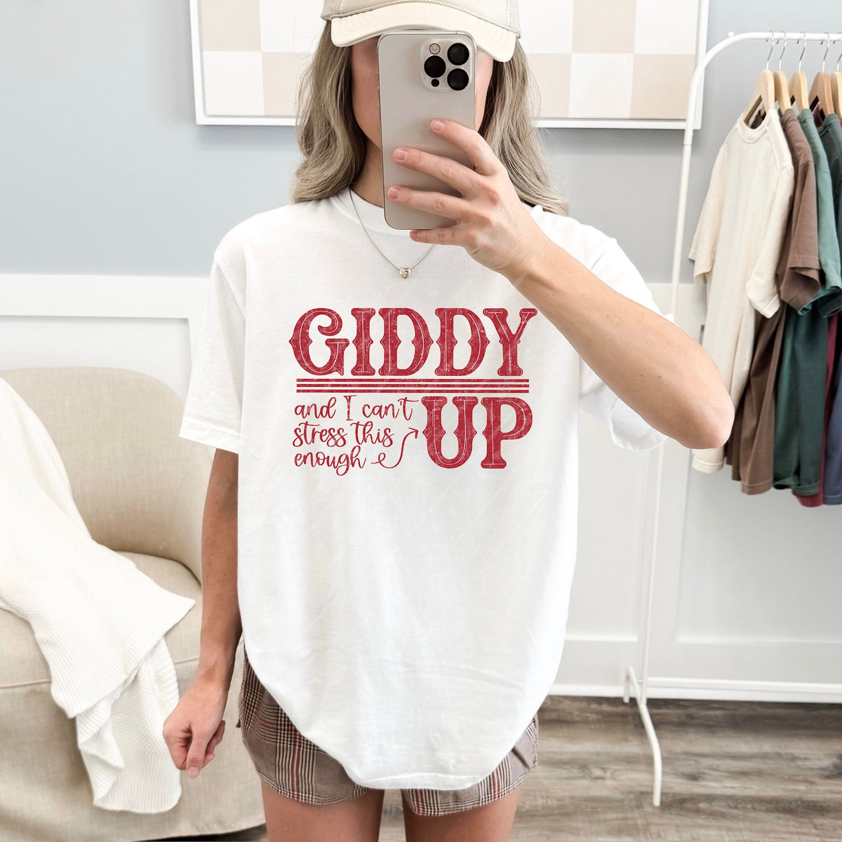 Giddy Up (red) (scarlow) DTF transfer