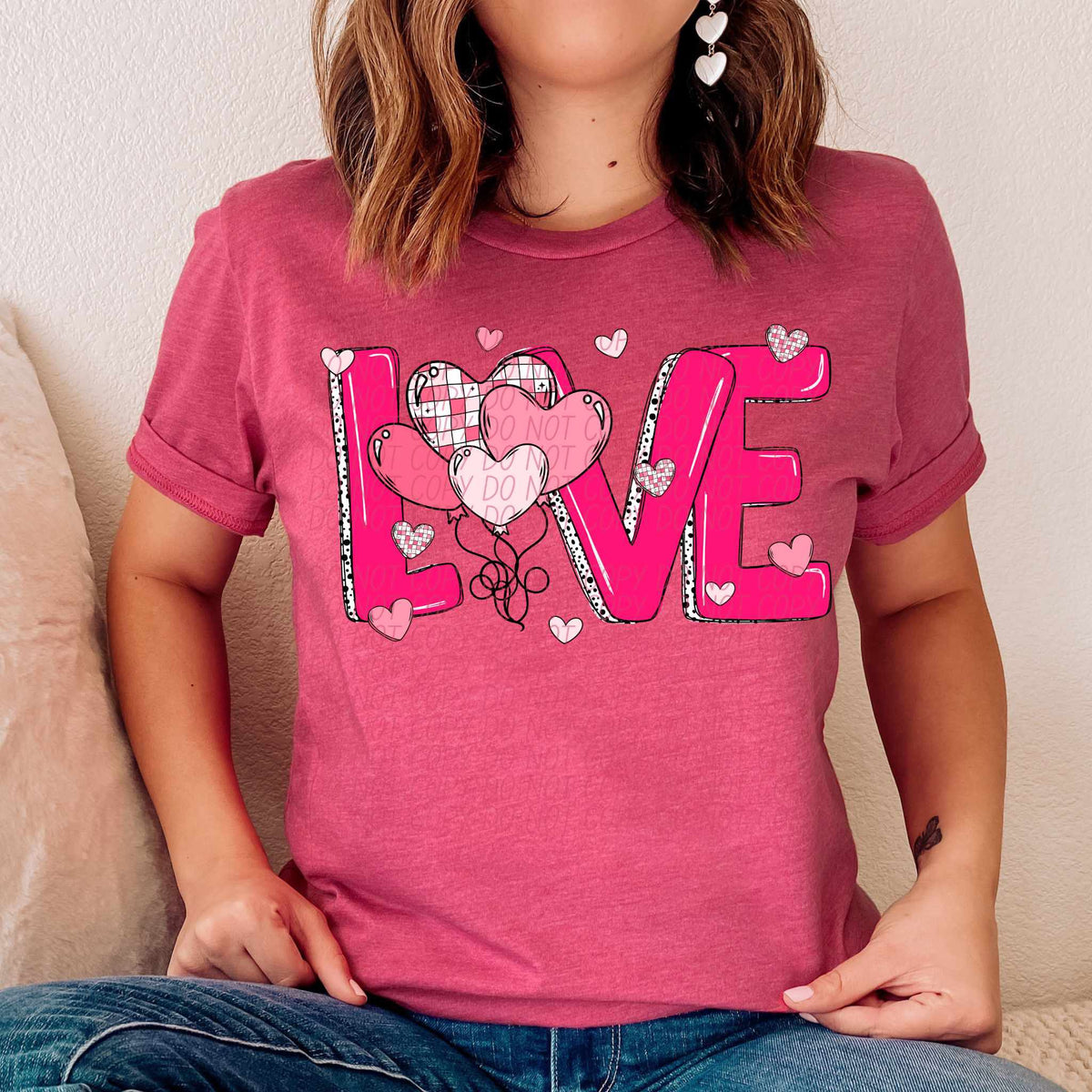 Love heart balloons (CITY) 75757 DTF transfer