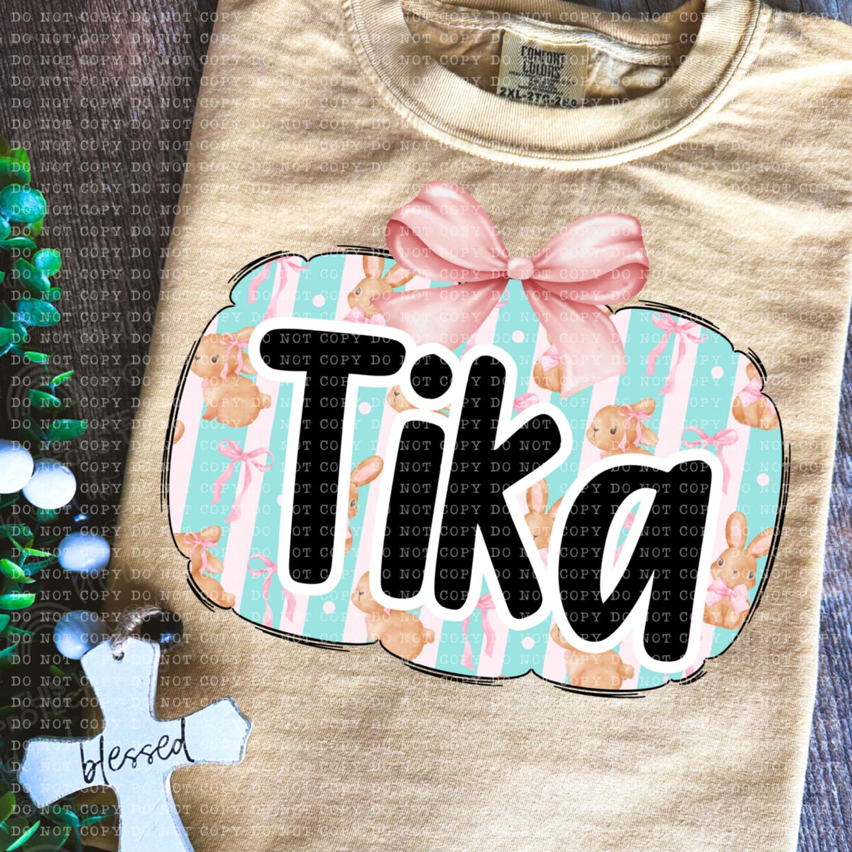 Tika bunny background (ECHT) 85645 DTF transfer