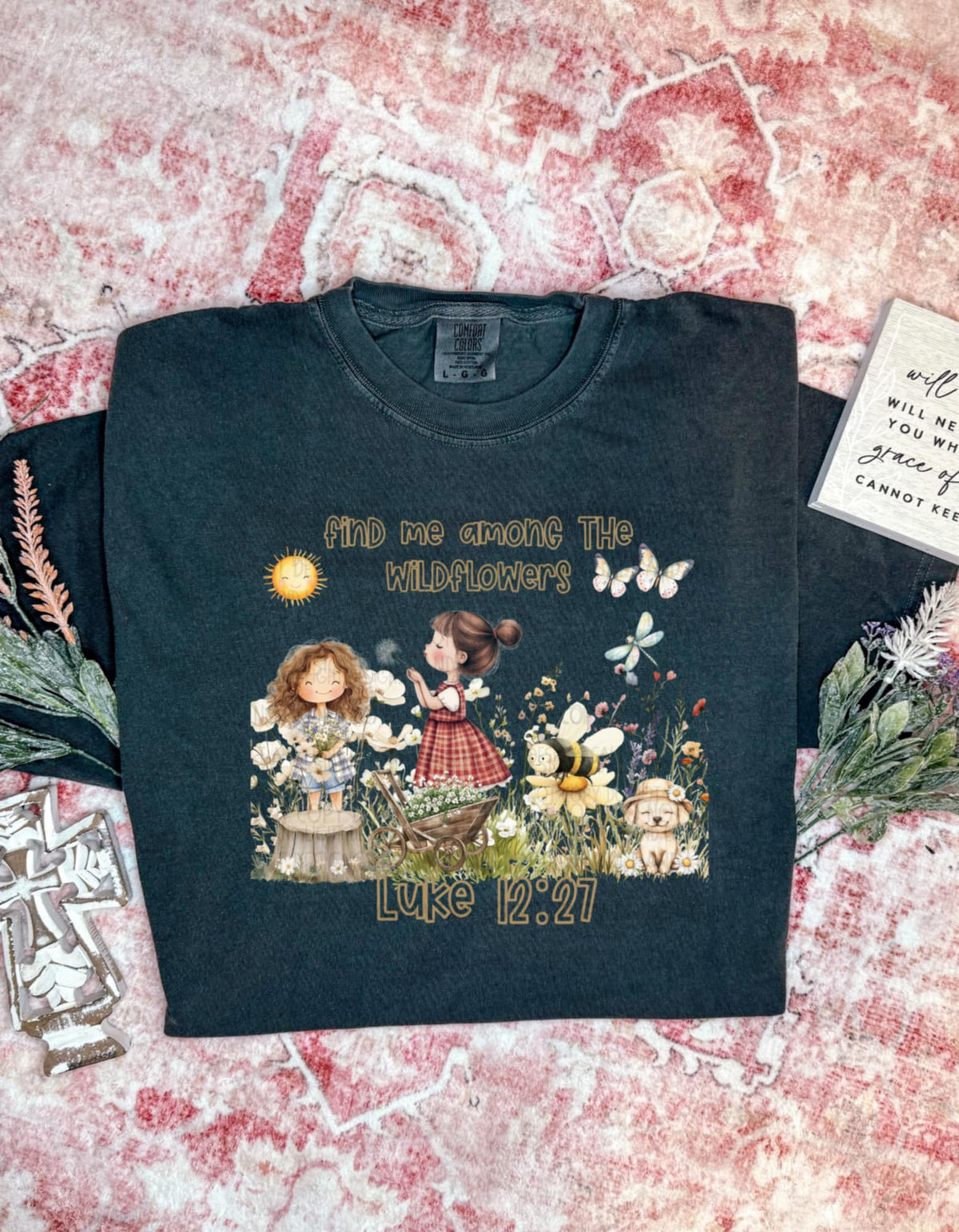 Find me among the wildflowers 106389 DTF transfer