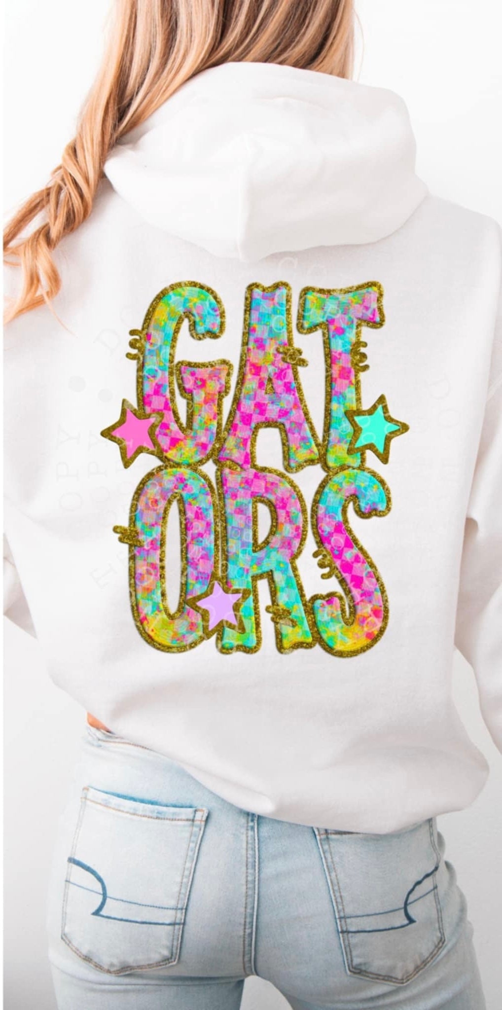 Gators colorful checkered (C’s) 91518 DTF transfer