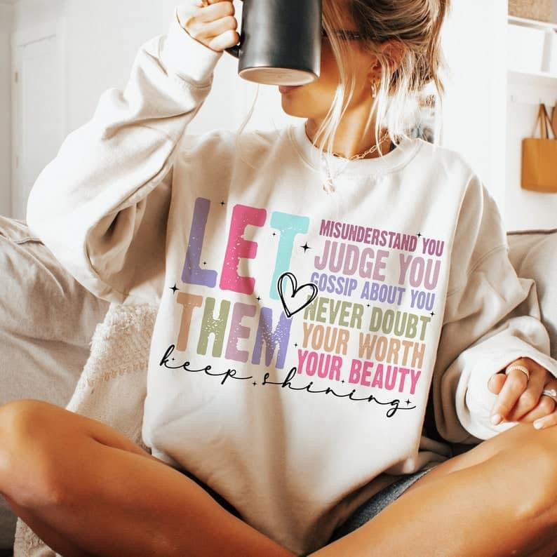 Let them sayings black heart 40300 DTF transfer