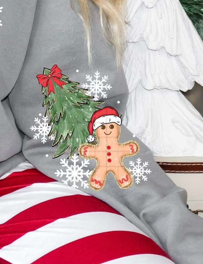 Baking Christmas Cheer red SLEEVE (Linda) DTF Transfer