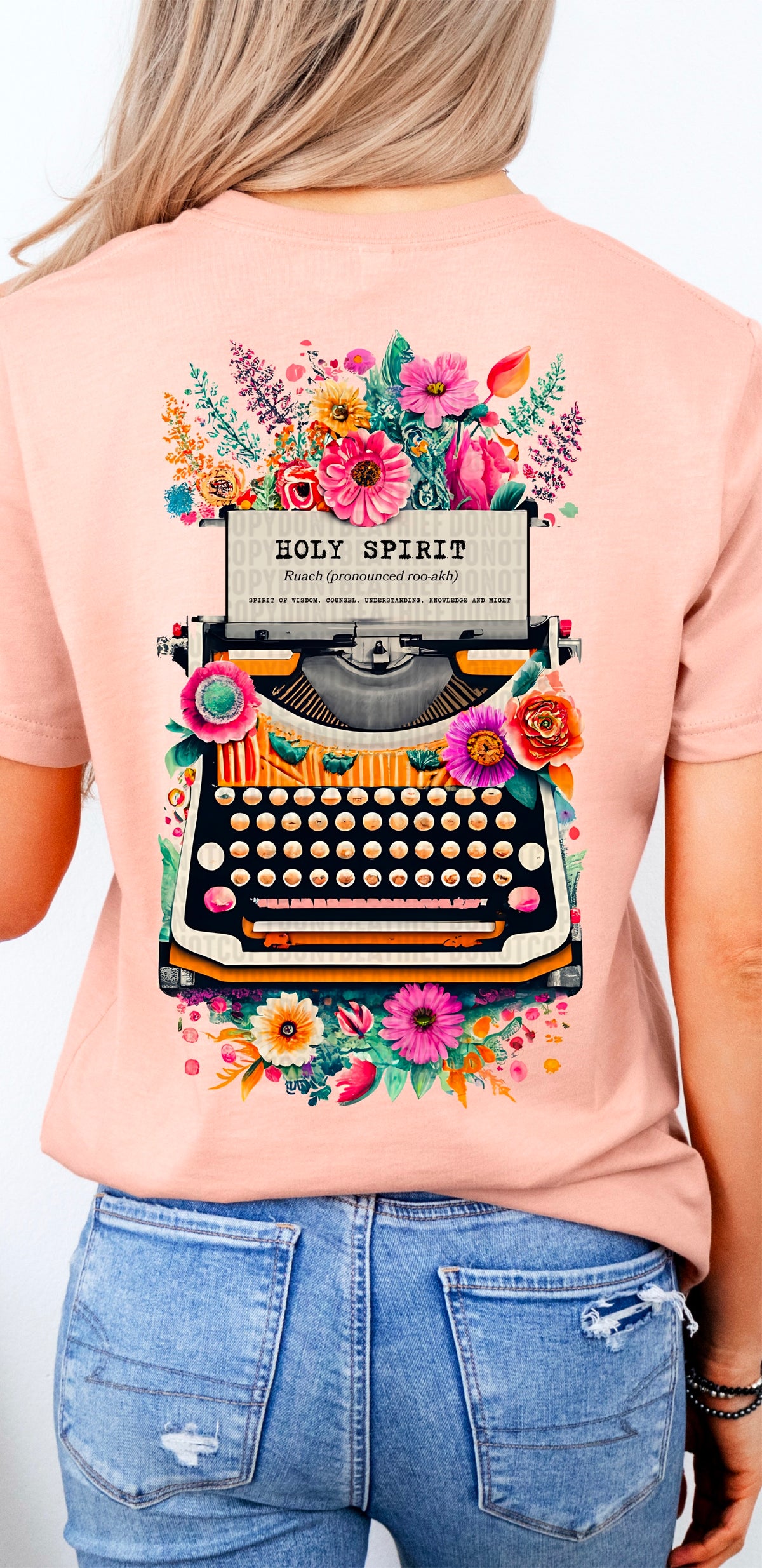 Holy Spirit typewriter 95020 DTF transfer