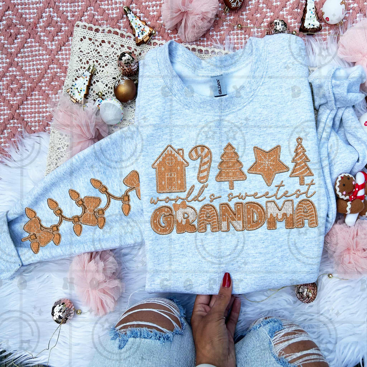 Sweetest Grandma Gingerbread front only (HW) DTF Transfer