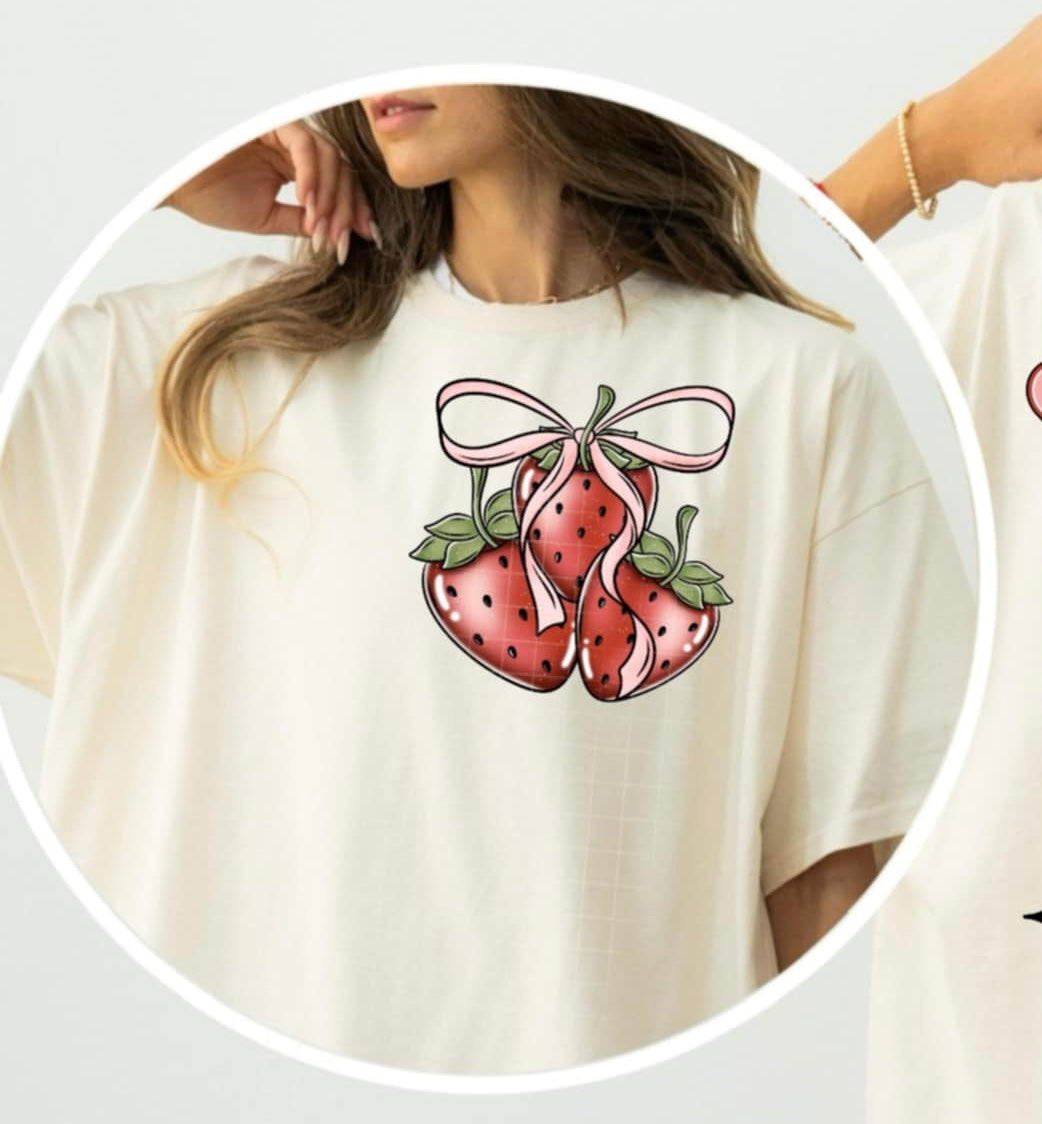 Strawberry season pocket (CSC) 91003 DTF transfer