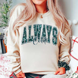 Always cold green sequin 73859 DTF transfer