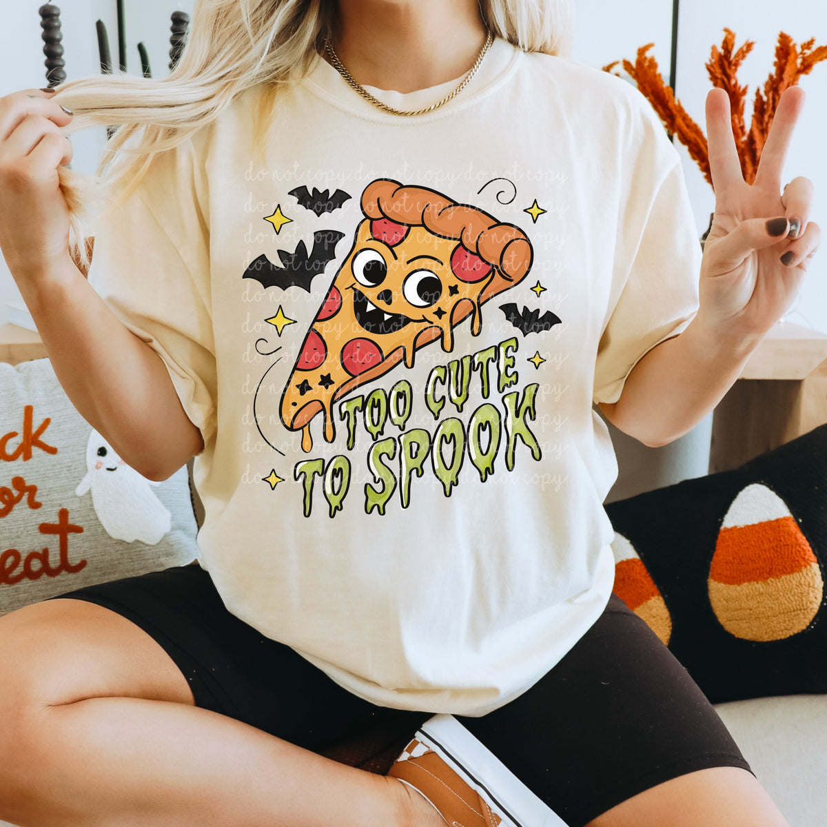 Too Cute spooky pizza DTF Transfer