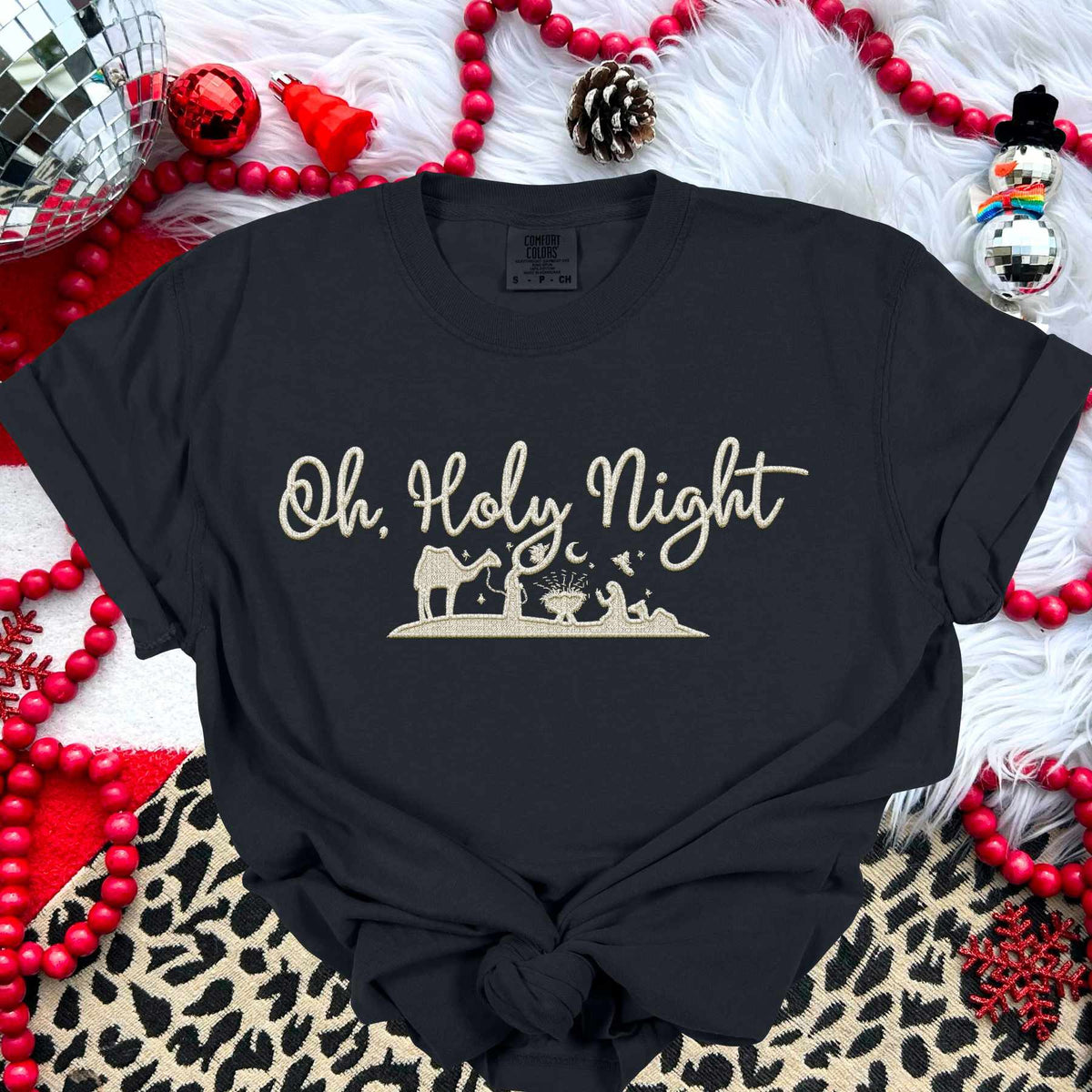 Oh holy night ivory embroidery (HW) 67106 DTF transfer