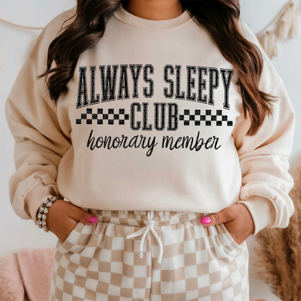 Always sleepy club honorary member 97606 DTF transfer