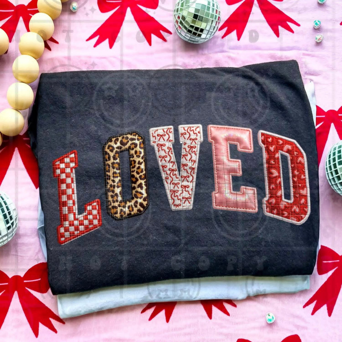 Loved faux embroidery (HW) DTF Transfer