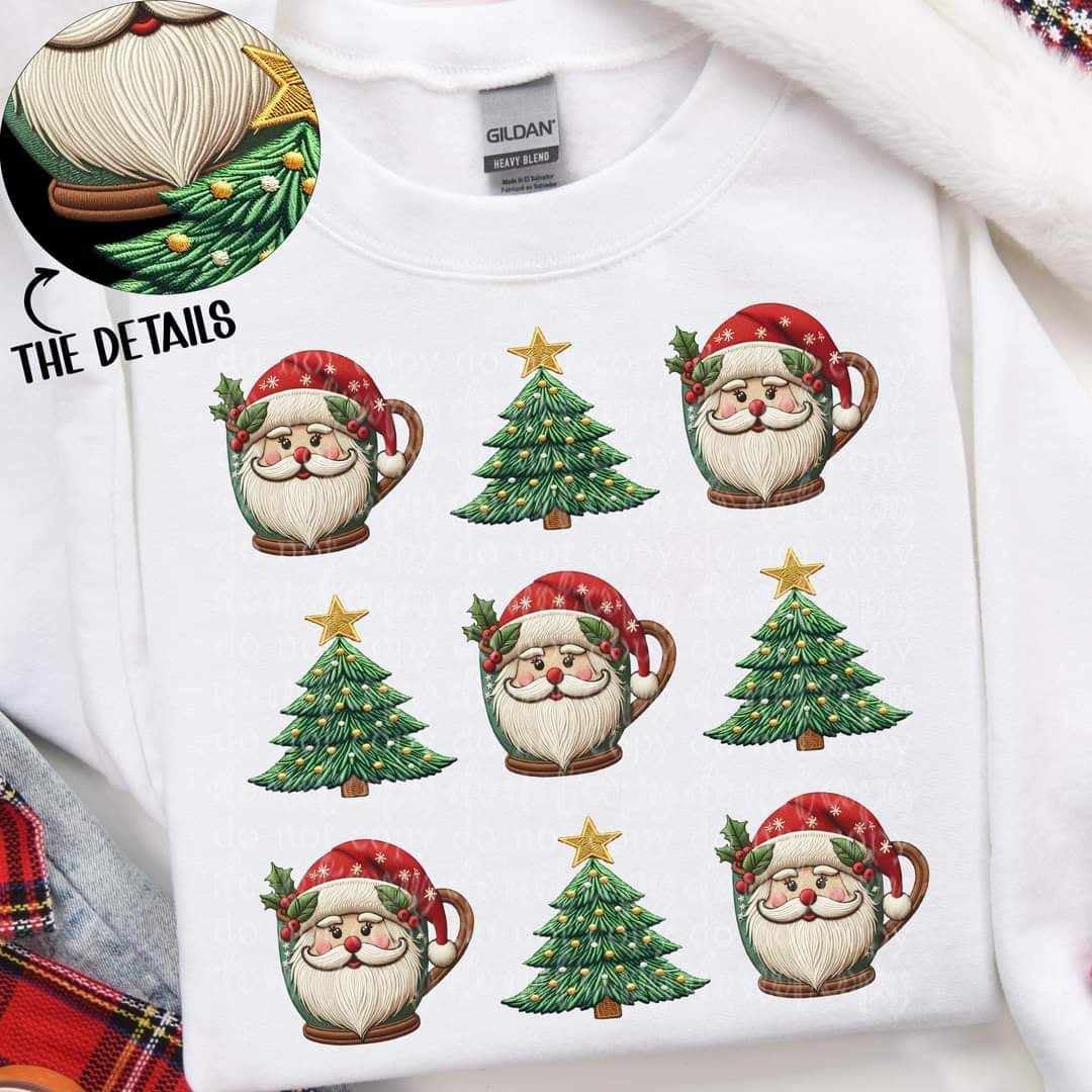 Santa mug collage (TTD) 64341 DTF transfer