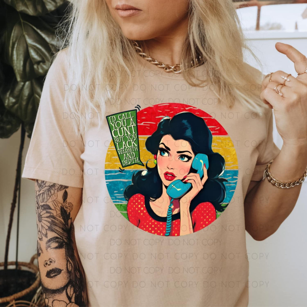 I’d call you a cunt but you lack the warmth and depth 98847 DTF transfer