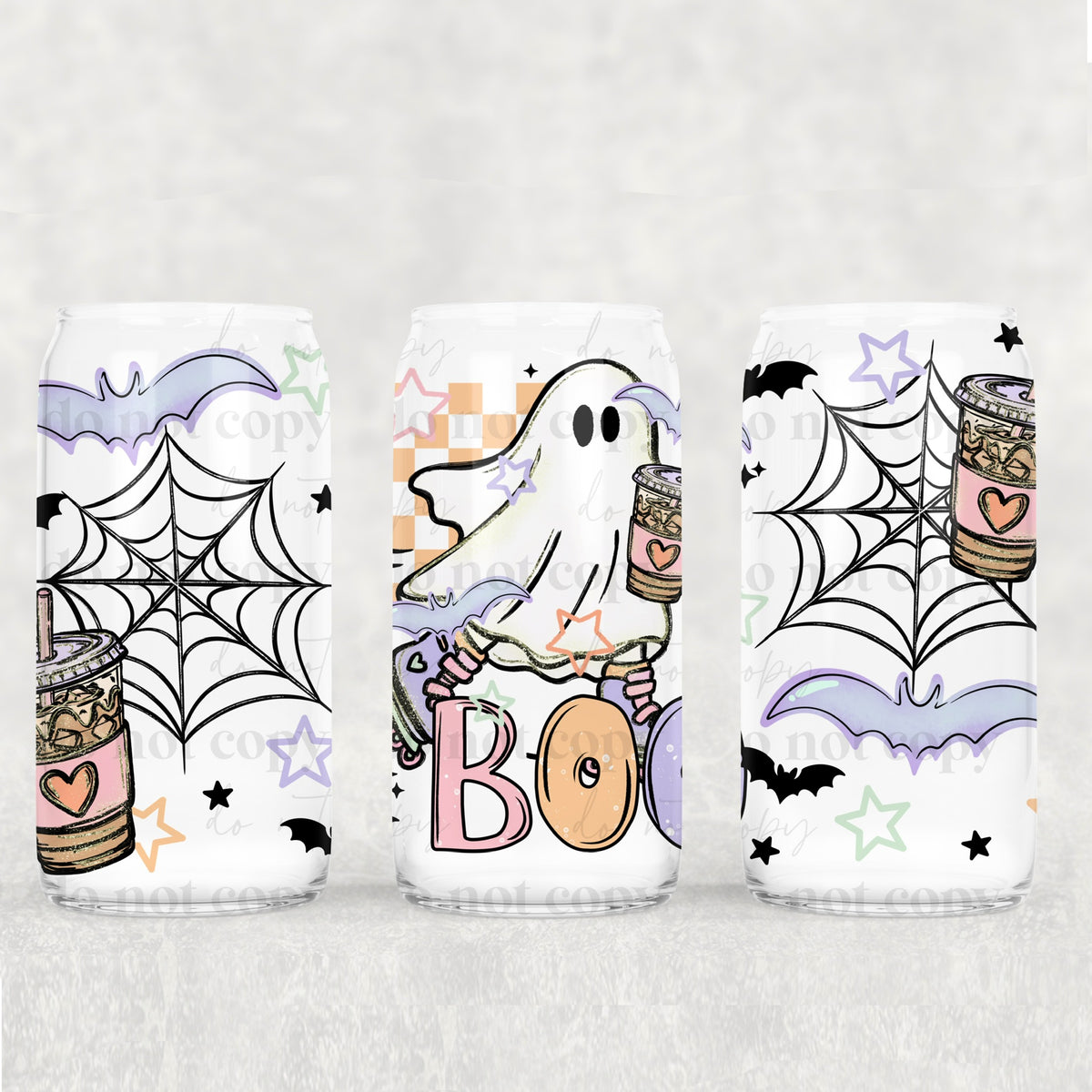Boo ghost on skates (exclusive) UV DTF WRAP