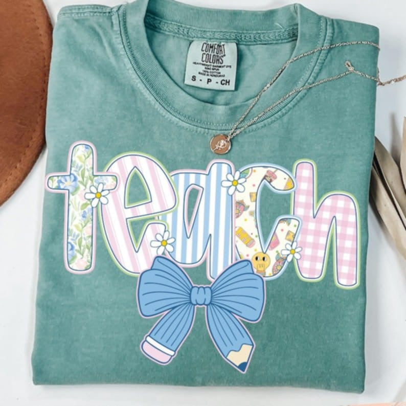 Teach blue bow 99035 DTF transfer