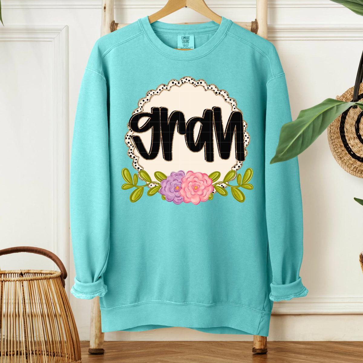 Gran circle and flowers (SDD) DTF Transfer